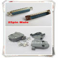 Conector DB25 + Tampa Capa de plástico para D-Sub 15/25 Pin 2 linhas